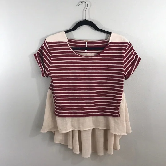 FREE PEOPLE French Kiss Tee Small - Picture 3 of 8